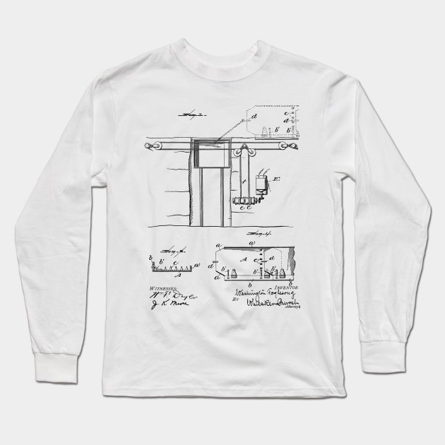 Method of Mining Coal Vintage Patent Hand Drawing Long Sleeve T-Shirt by TheYoungDesigns